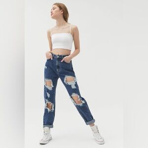 Urban Outfitters BDG High-Waisted Mom Jean Destroyed Medium Wash